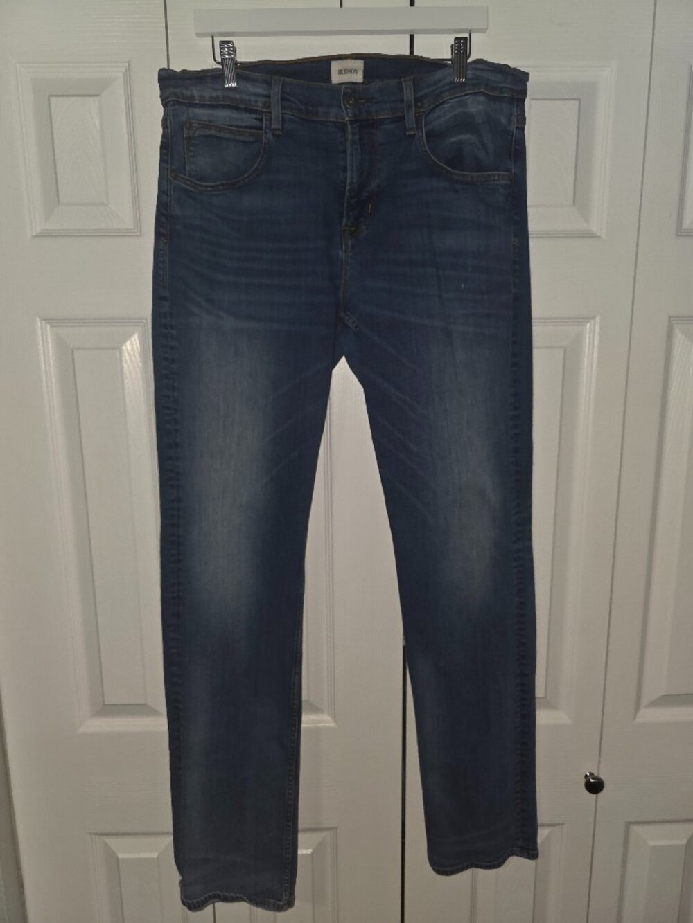 Hudson Byron Straight Jeans Men’s Size 34 Medium Dark Wash Premium Denim